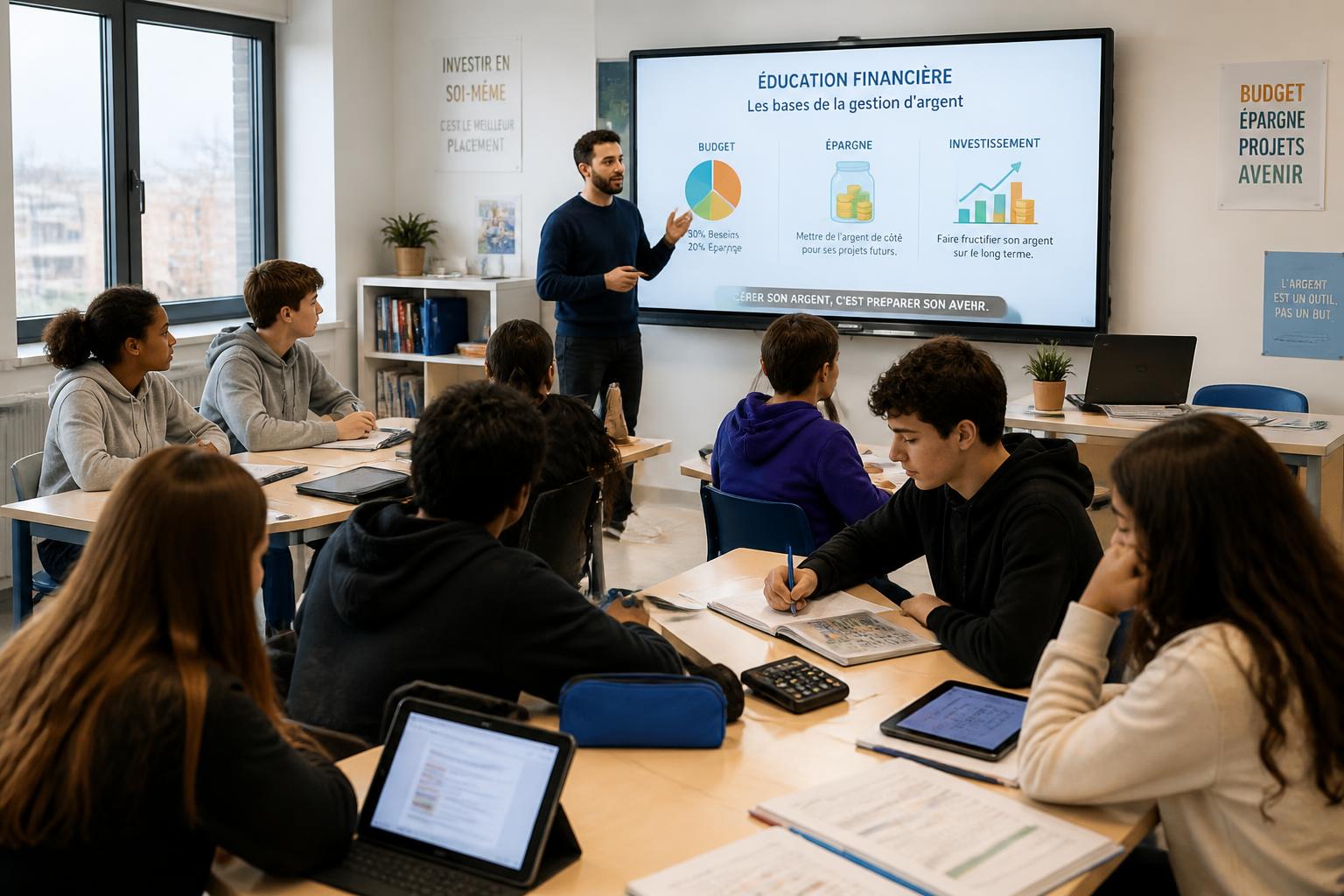 à partir de la rentrée 2026, les collèges intègrent des cours d’éducation financière pour apprendre aux jeunes à gérer leur argent de manière responsable.